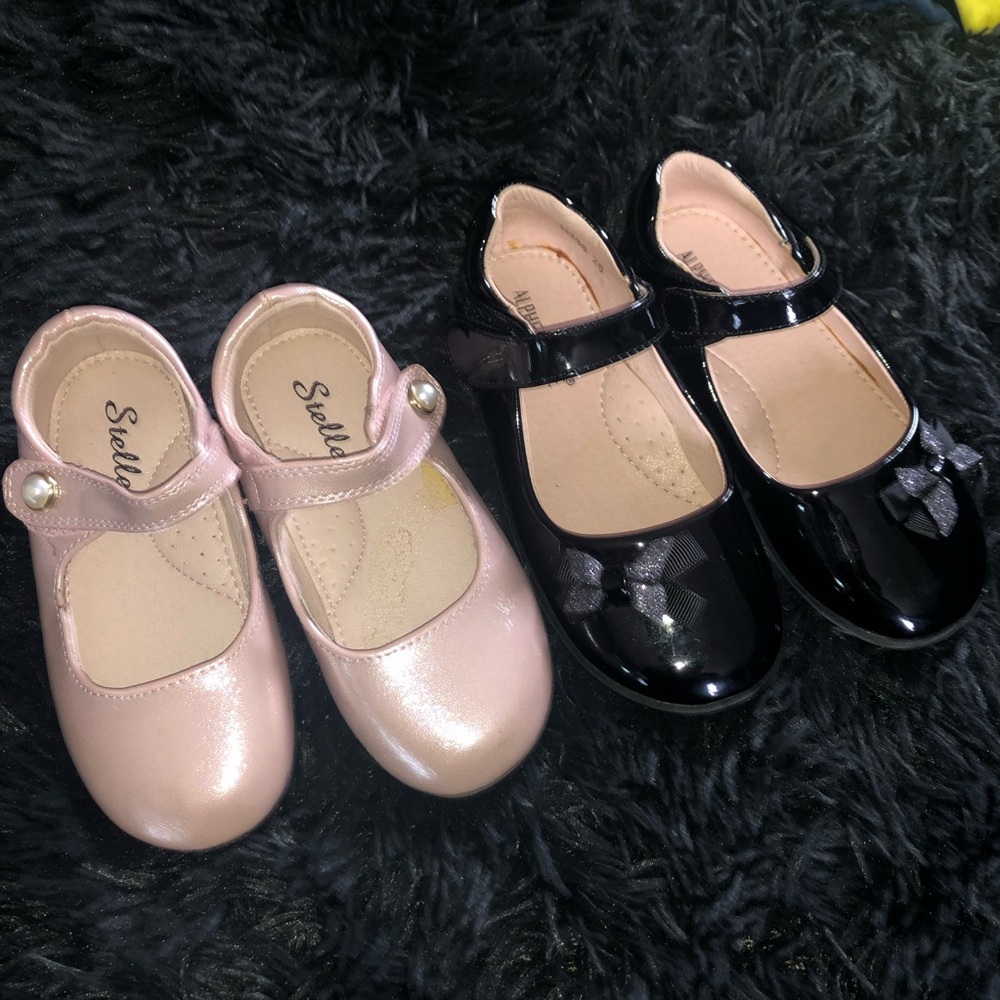 Girl’s Size 9 Dress Shoes Pink/Black Mary Janes
